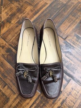 Etienne Aigner Dark Brown Leather Tassel Loafers